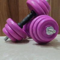 یه جفت دمبل با کیفیت ۲۰ کلیویی هر کدوم ده کیلو