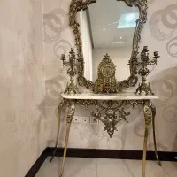 کنسول وآینه و شمعدان برنز