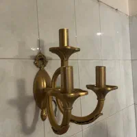 دیوارکوب برنجی سه شعله|لوستر و چراغ آویز|تهران, قنات‌کوثر|دیوار