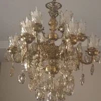 لوستر برنجی 3طوق 6شاخه