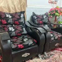 مبل هفت نفره چرمی تمام چوب سالم