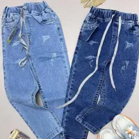 بیرونبر پیشدوز شلوار لی اسلش ساده بچگانه