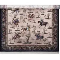 فرش طرح شکارگاه|فرش|مسجد سلیمان, |دیوار