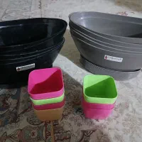 ۱۰ عدد گلدان بزرگ محکم پلاستیکی نشکن سالم|گل و گیاه طبیعی|تهران, تهرانپارس شرقی|دیوار