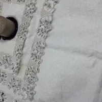 جانماز عروس سفید سنگ کاری شده