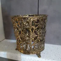 سطل اشغال برنجی بسیار سنگین قدیمی