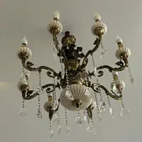 لوستر ۸ شاخه برنجی