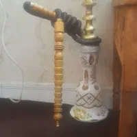 قلیان برنجی  سنگین با شیشه سه پوست