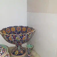 ظروف مینا کاری ظروف پذیرایی یلدایی|صنایع دستی و سایر لوازم تزئینی|قم, قلعه کامکار|دیوار