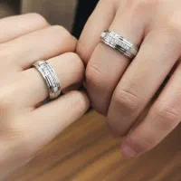 نمونه های حلقه ست نقره مدل هانیز ابکاری روکش طلا