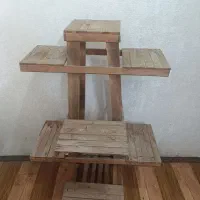 پایه گل چوبی 6طبقه