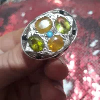 انگشتر ۹ نشان جواهری سنگهاش اصل مال ۴۰ سال پیش