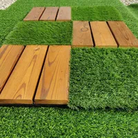 ترموود  تایل ۳۰×۳۰ چوبی و چمن وارداتی