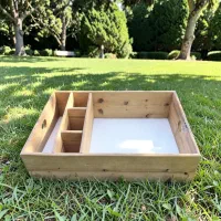 باکس نظم دهنده چوبی رومیزی استندقلم استندناخن|آب‌چکان و نظم‌دهنده ظروف|تهران, فردوسی|دیوار