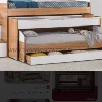 تخت و میز تحریر کم جا چوب مدل پردیس