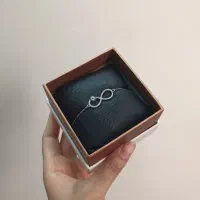 دستبند نقره طرح بی نهایت