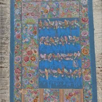 فرش پشتی دست بافت ابریشم|فرش|مراغه, |دیوار