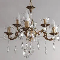 لوستر 4 شاخه 8 لامپه|لوستر و چراغ آویز|تبریز, |دیوار