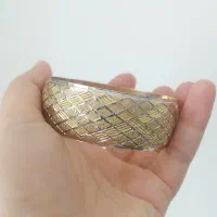 النگو نقره آب طلا شده سایز ۴