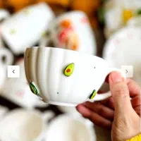 ماگ لیوان لته خوری فانتزی سرامیکی