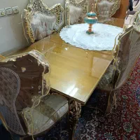 میز ناهار خوری ۶ نفره سلطنتی سفارشی|میز و صندلی غذاخوری|اهواز, سپیدار|دیوار