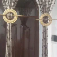 پرده نخی قهوه ای