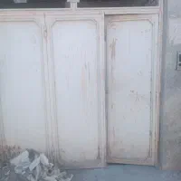 درب آهنی 3 لنگه تمیز بدون پوسیدگی و سالم