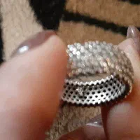 انگشتر نقره طرح جواهر