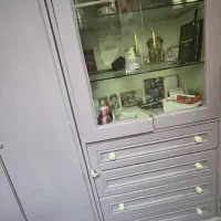 کمد و دراور چوبی یاسی رنگ