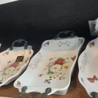 ظروف سرامیکی کادویی طرح گل سرخ شرف آباد