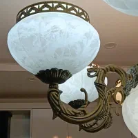 لوستر 8 شاخه مجلل|لوستر و چراغ آویز|شیراز, بعثت|دیوار