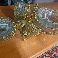 سرویس حبوبات نقره ای  سرویس پذیرایی لبه طلایی