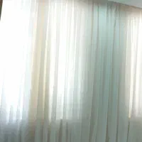 دو عدد پرده حریر سفید