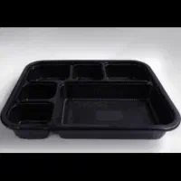 ظرف یکبار مصرف ۶ خانه درب دار ( پک ۶ خانه)