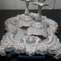 آینه شمعدان سفالی درحد نو