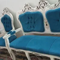 مبل ۹ نفره استیل همراه با میز و جلو مبلی|مبلمان خانگی و میز عسلی|پاکدشت, شهرک انقلاب|دیوار