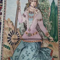 تابلو فرش دستباف دختر|تابلو فرش|شهرکرد, |دیوار