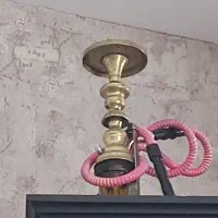 قلیان برنجی با شیشه و سری