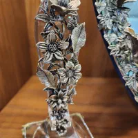 آینه و شمعدان نقره ۹۲۵ دست ساز برند طلاسازان|کلکسیون اشیاء عتیقه|تهران, شهرک امید|دیوار