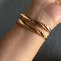 دو عدد النگو ابکاری طلا ۱۸عیار|بدلیجات|ملارد, |دیوار