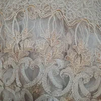 پرده پذیرایی گیپور گل برجسته شاین دار والان دار|پرده، رانر، رومیزی|تهران, تهرانسر شرقی|دیوار