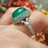 انگشتر کلکسیونی دست ساز سبز یمن دامله|جواهرات|تهران, آبشار|دیوار