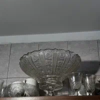 ظروف و لیوان میوه خوری کریستال
