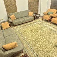 مبلمان ۸ نفره چوب راش شرکتی نو و تمیز