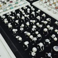 انواع انگشتر های مروارید نقره۹۲۵