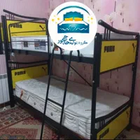 تخت خواب دو طبقه حاجی پور(تختخواب۲دوطبقه)تشک پاندا