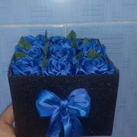 باکس گل روبانی آبی