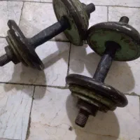 دمبل آهنی قدیمی 16کیلویی