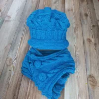 کلاه وشال گردن دست بافت