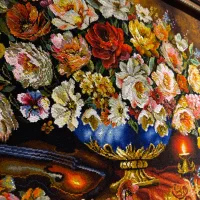 تابلو فرش دستباف گل لاکچری|تابلو فرش|تهران, بازار|دیوار